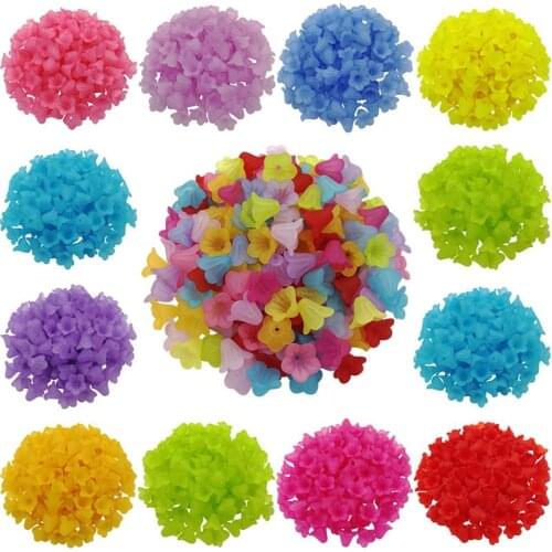 Fashion Multicolor Transparent Frosted Morning Gory Flower Acrylic Beads Caps DIY Accessories Jewelry Making Handmade Material
