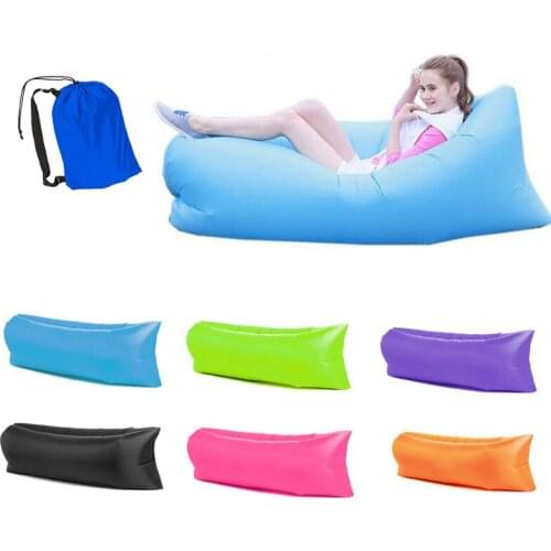 Beach Lounge Chair Inflatable Air Bed Sofa for Travel Outdoor Camping Hiking Beach Picnic Sleeping Bag Air Bed Beach Parties