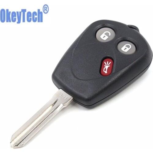 OkeyTech Replacement Remote Car Key Shell for SAAB 9-7X 9-7 2005-2009 3 Buttons with PK3 Uncut Blank Blade Auto Case