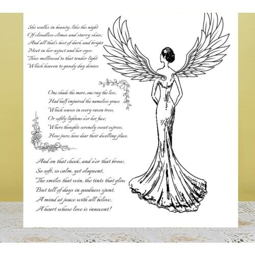 Transparent stamps Angel Wings New 2020 Rubber Silicone Seal for DIY Scrapbooking Card Making Album Decor Crafts