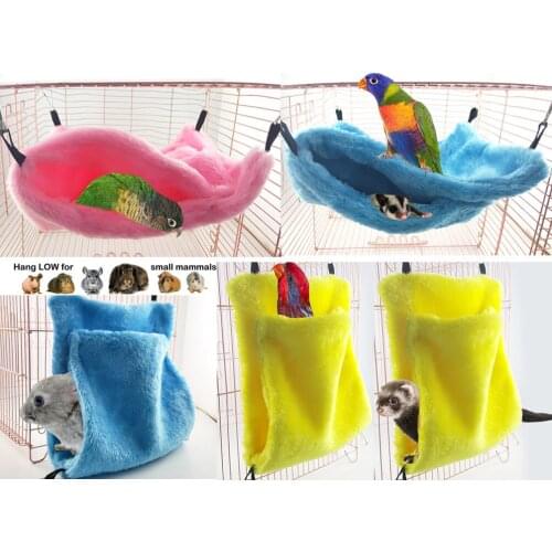 Chinchilla and hamster hammock double layer with sandwich hammock parrot cotton nest sleeping bag