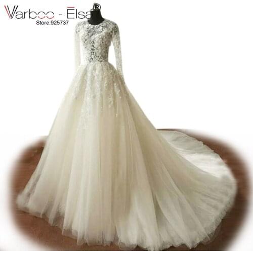 VARBOO_ELSA Long Sleeve Wedding Dresses