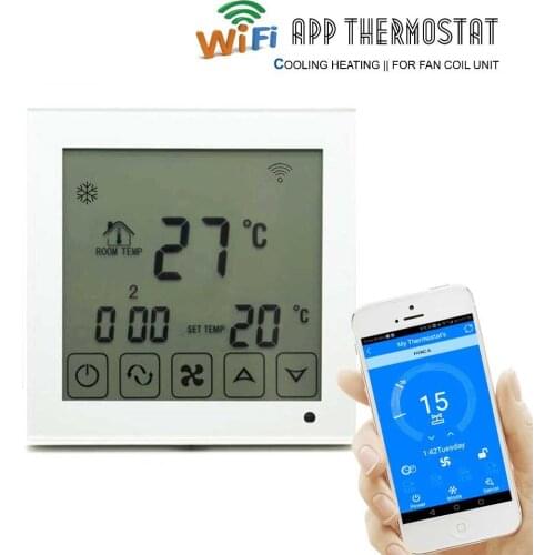 WiFi Thermostat 2p 4p Central Air conditioner Cooling Heating Smart for Fan Coil Unit room Temperature Controller