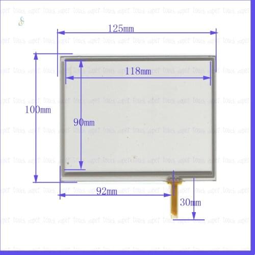 ZhiYuSun 125*100 5.7 inch 4 wire TOUCH SCREEN width 125mm length100mm for gps glass touch panel this is compatible welding type