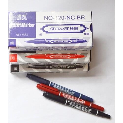 10pcs/set Double-headed gel pens novelty hook line marker pens creative ultra-fine and non-fading signature pen promotion