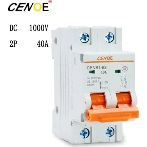10 pcs New style solar photovoltaic power generation DC 1000V 2P 40A Circuit breaker DC Circuit breaker for PV free shipping