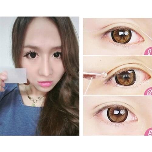 12pairs Mesh Lace Invisible Double Eyelid Past Tape Eye Lift Strips Trial Stiker Eye Lid Cosmetic Makeup Beauty Eyelid Past Tool