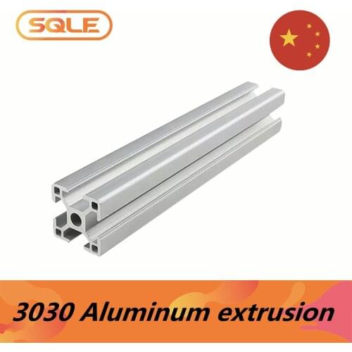 3030 Aluminum Profile 8.2mm T Slot 3030 Aluminium Extrusion Anodized 100 - 600mm CNC 3D Printer Parts