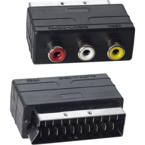 SCART ADAPTER IN MINI (SCART MALE TO 2-RCA FEMALE INTERFACE ADAPTER)