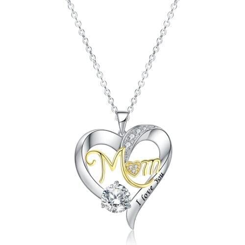 BONISKISS 925 Silver Jewelry Necklace 100% Sterling Silver Necklace Pendant Mother Gifts Woman Silver Necklace Fine Jewelry 2020