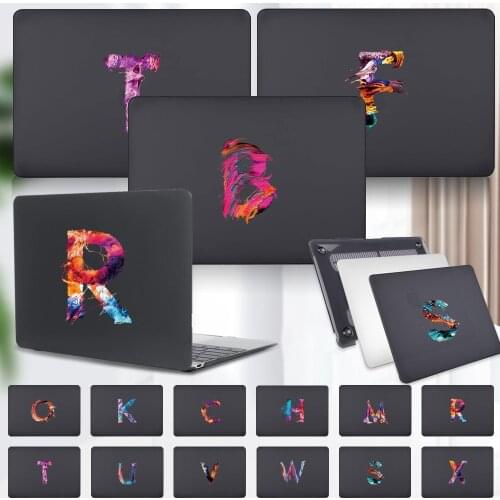Laptop Case for Apple Macbook Pro Retina 13 15 Touch Bar A2338 M1 A2251 A2289 A2159 Pro 16 A2141 Painted Initial Name Hard Cover