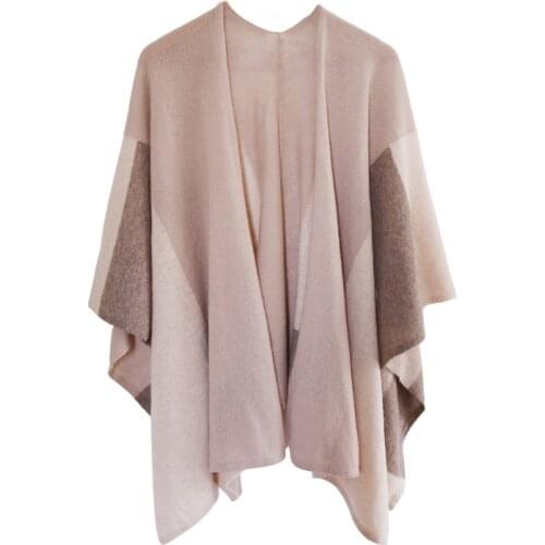 Pure 100% CASHMERE Blanket Pashmina big shawl sweater women Luxury Brand fashion thin 2020 autumn new womens Poncho warm cape