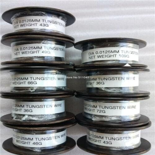 Pure tungsten wire ,Ultra thin, fine tungsten wire W1 W>99.96% wire diameter of 0.0125mm ,1kg wholesale price,free shipping