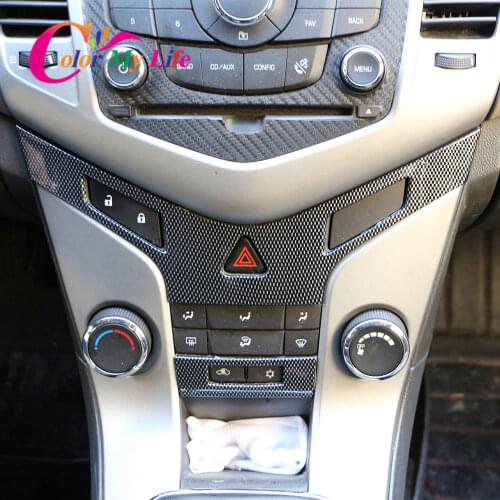 Color My Life ABS Chrome Center Console Panel Air Conditioning Vent Sequin Trim Sticker for Chevrolet Cruze Sedan Hatchback