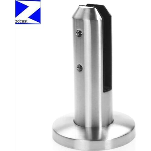 Duplex 2205 Round Base Mount Glass Spigot Stainless Steel Pool Fence Frameless Railing