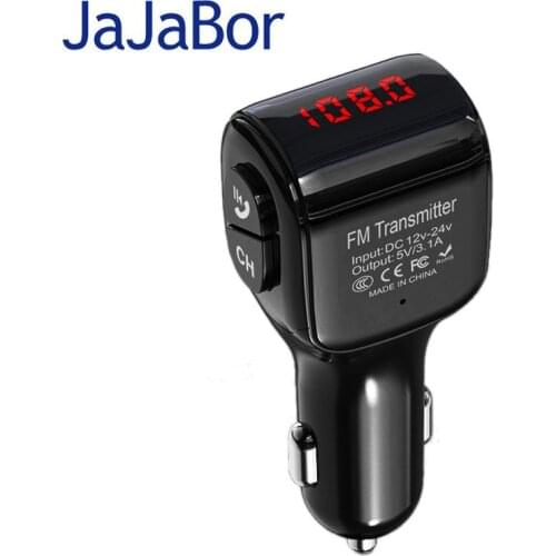 JaJaBor FM Transmitter Bluetooth Car kit Handsfree Bluetooth 5.0 Wireless Stereo A2DP Car MP3 Player Dual USB 3.1A Phone Charger