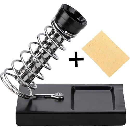 JCD Multi Purpose Soldering Iron Gun Stand Holder Support Station Metal Base and Solder Sponge for Solder Iorn Tips Metal Pads
