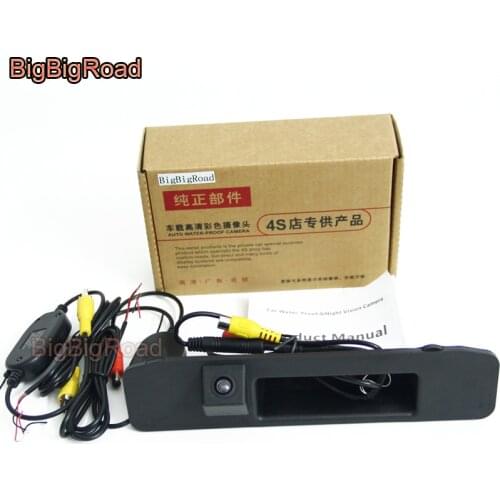 BigBigRoad Car Trunk Handle Rear View Reversing Parking Camera For Mercedes Benz ML Class MB W166 2011~2016 2017 2018