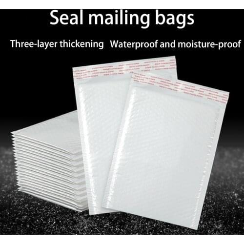 10pcs Bubble Envelope bag white Bubble PolyMailer Self Seal mailing bags Padded Envelopes For Magazine Lined Mailer