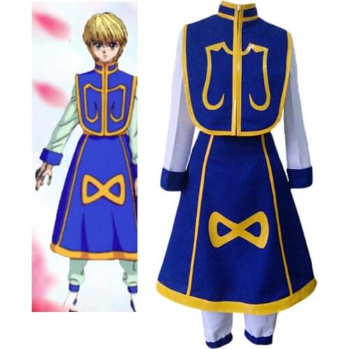 Anime HUNTER x HUNTER Kurapika Kurta Cosplay Costume 5-piece set Custom Made Any Size