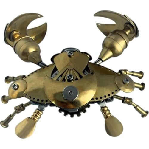Creative Mechanical Insect Metal Model Handmade Assembled Crafts for Home Decor - Crab