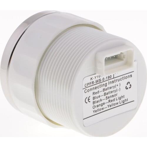 Round 2''52mm White Car Truck Fuel Level LED Gauge Meter E-1/2-F Pointer