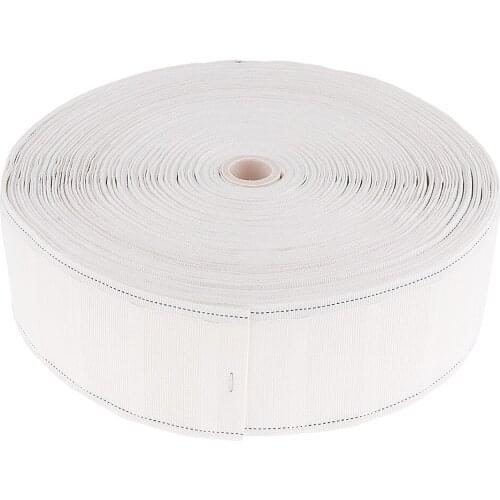 7cm Pinch Pleat Curtain Tape Pleat Hook Heading Tape for Window Curtains Drapery Blinds, ROLL