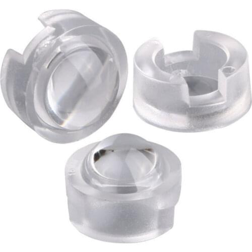 50pcs 13mm LED lens 15 30 45 60 90 degrees for 1w 3w 5w high power LED chip PMMA Convex lens Clip-on Lamp