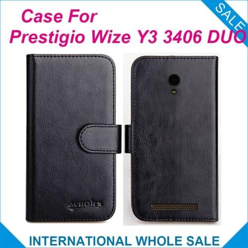 Original! Prestigio Wize Y3 3406 DUO Case ,6 Colors High Quality Leather Exclusive Case For Cover Phone Bag Tracking