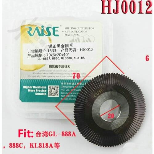 Raise Milling Cutter HJ0012 For Wenxing Key Cutting Machine 888A 888C & Gladaid GL-368A,KL-918,888A,333A For Copper And Iron Key