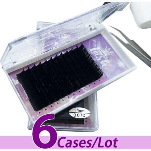 6pcs/lot MASSCAKU easy fan faux mink eyelash extensions 100% hand made auto fan eyelash extension premium eyelash