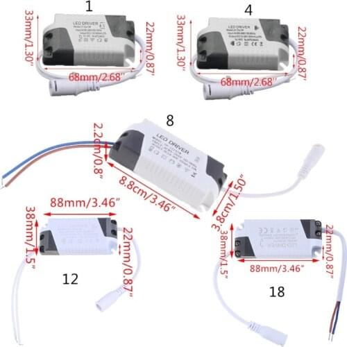LED Constant Current Driver AC85-265V 1-3W 4-7W 8-12W 12-18W 18-25W Power Supply Adapter Lighting Transformer for Spotlight