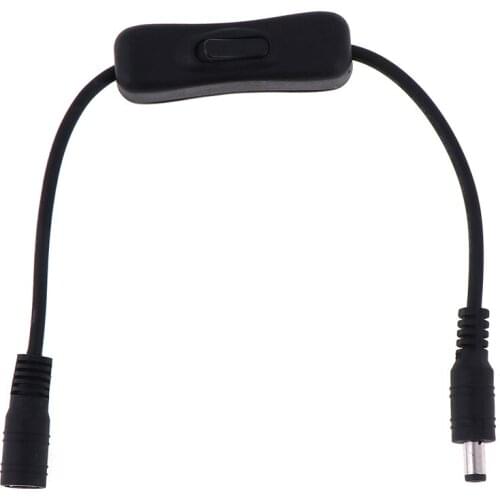 High Quality LED Strips In-Line Power Switch ON/OFF 2.1mm/5.5mm Cable Jack for Arduino