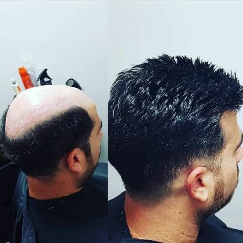 Replacement System Natural Black Color Mens Wig Fine Mono+PU Base Natural Straight Hair Pieces Natural Looking Remy Hair