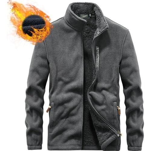 Winter Mens Fleece Warm Jacket Softshell Tactical Outwear Spring Casual Thick Military Parka Coat Men Bomber Jacket Combat 5XL