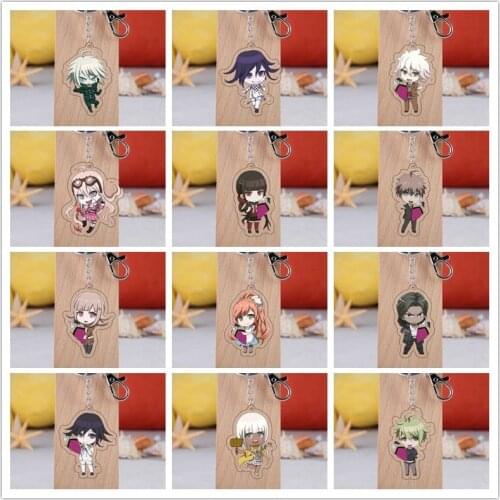 1pcs 6cm Anime Keychain Danganronpa: Trigger Happy Havoc Cute Keyrings Llavero Keychain