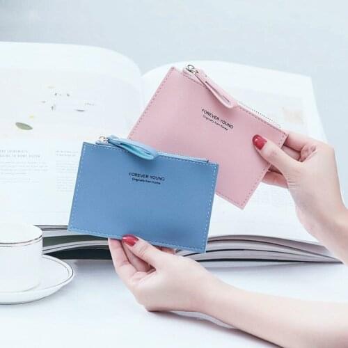 1 Pc Zipper Card Holder Women Business Card Case Slim Credit Cards Wallet Coin Purse Female Money Bag Small Wallets