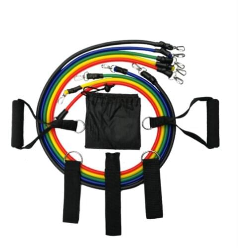 11 Pcs Elastic Resistance Bands Sets Workout Rubber Elast Band For Fitness Sports Gym Exercise Equipment Training Pull Rope