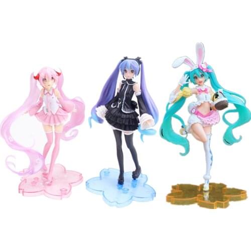 4 Styles Hatsune Miku Figure Anime Sexy Character Ornaments Kawai Hatsune Car Decoration Adult Toy Adult Birthday Gift Toy