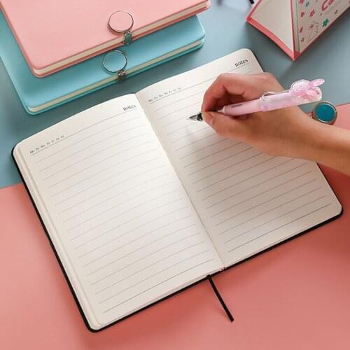 High Quality PU Leather With A Simple Magnetic Buckle A5 Notebook 100 Sheets Diary Schedule Notepad Book Office School Supplies