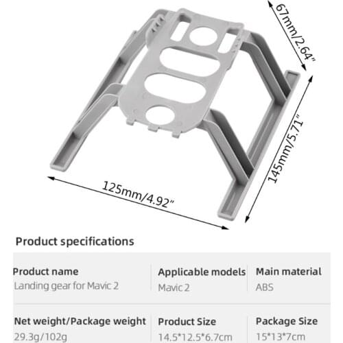 Quick Release Landing Gear for dji- Mavic 2 Pro/Zoom Drone Height Extender Leg