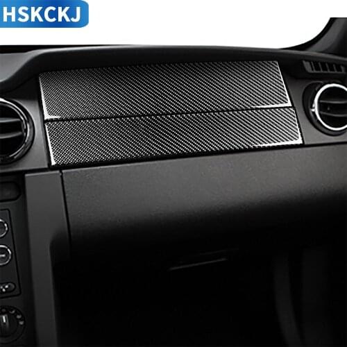 For Ford Mustang GT 2005-2009 S197 Multicolor Carbon Fiber Stickers Copilot Dashboard Safety Air Bag Panel Car Accessories