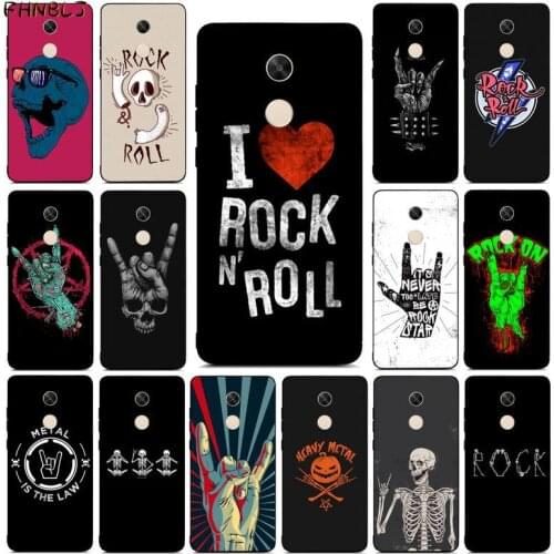 FHNBLJ Rock roll skull Phone Case for RedMi note 4 5 6 7 5a 8 8pro xiaomi mi mix2s case