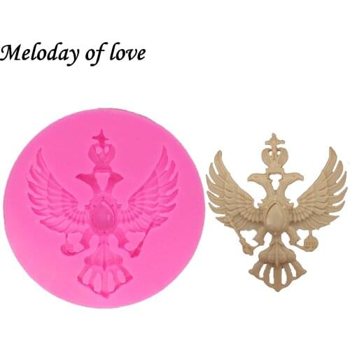 Eagle Mold Flag of Russia Fondant Chocolate DIY Cake Decorating Tools silicone molds Resin Clay dessert decorators Mold DY0048