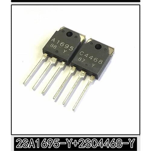 10Pair 2018+ 100% brand new imported original authentic 2SA1695-Y+2SC4468-Y TO-247 2SA1695+2SC4468 A1695+C4468 TO247 power ampli