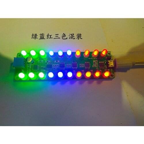 Sound Control Induction Power Amplifier Spectrum Audio Level Meter LED Indicator Flashing Melody Light