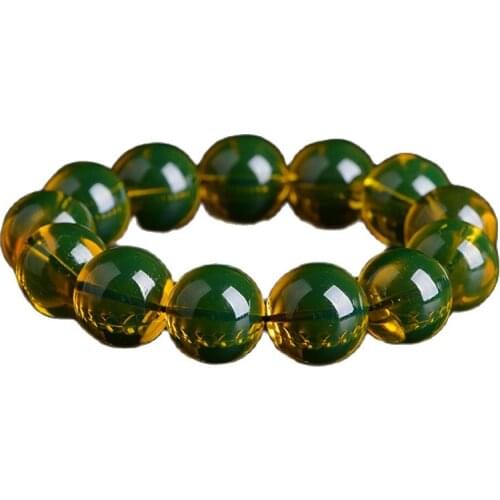 Lanpo bracelets natural beeswax beads amber beads single ring bracelet men and women