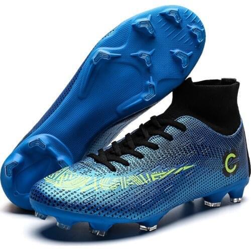 Top Soccer Shoes Men High Professional Tf Athletic Trainers Sneakers Outdoor Kids Football Shoes Boots Futsal Chuteira Futebol