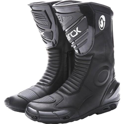 How-yes ARCX men motorcycle boots professional motorcross racing boots windproof shoes free shipping black color