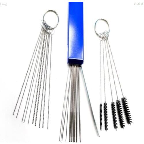 Motorcycle Car Carburetor Jets Cleaning Tool Needles Brushes Set For Carb Jet injector nozzle Spray gun Airbrush Clean tools